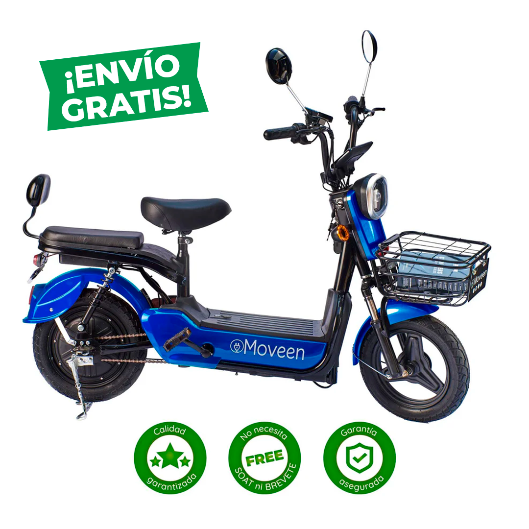 Bicimoto Eléctrica Moveen Med Urban 2 Lithium Azul + envío gratis (Lima Metropolitana o Agencia shalom)