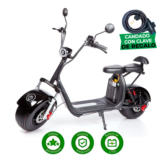 Moto Eléctrica ROAD KING 1 Lithium Negro + 1 candado con clave de regalo