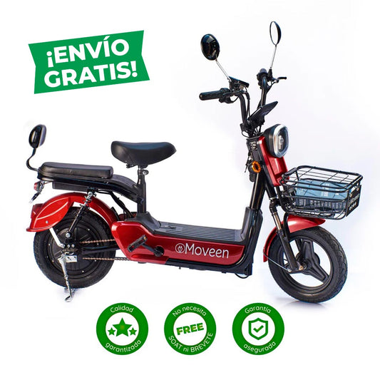 Bicimoto Eléctrica Moveen Med Urban 2 Rojo + envío gratis (Lima Metropolitana o Agencia shalom)